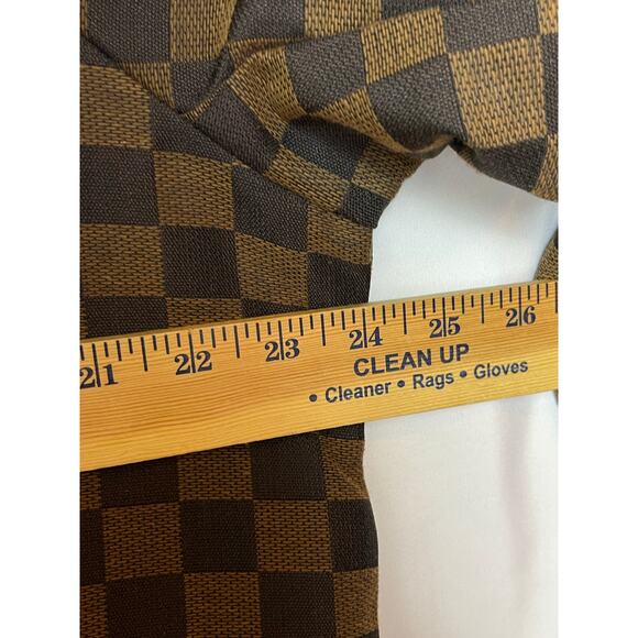 Judith March Womens Large Brown Checked Hooded Full 2 Way Zip Long Sleeve Jacket - Picture 5 of 9